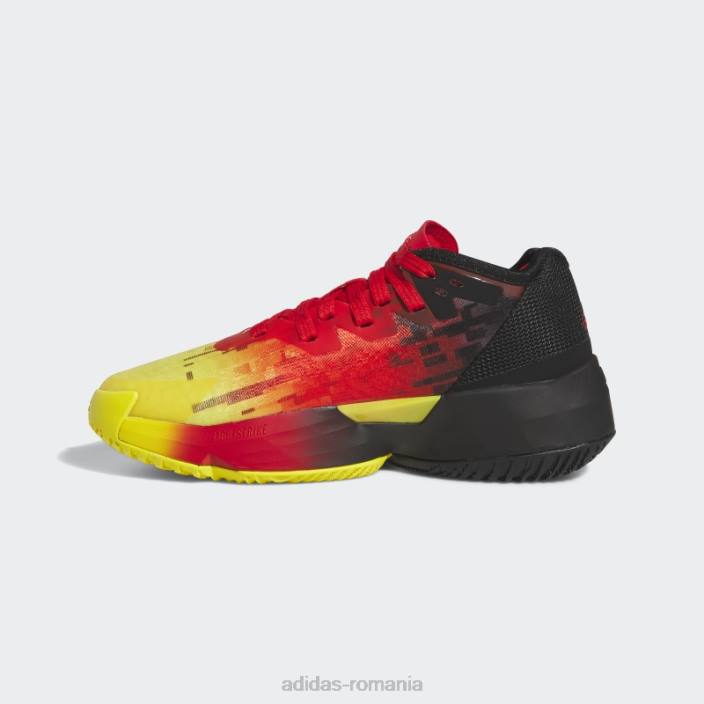 Adidas super d.o.n. numărul 4 pantofi de baschet roșii copii roșu/negru 2JBN24746