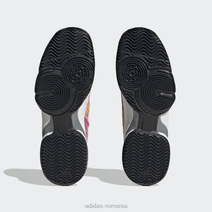 Adidas pantofi de tenis alb baricade copii alb/auriu/fucsia 2JBN17932