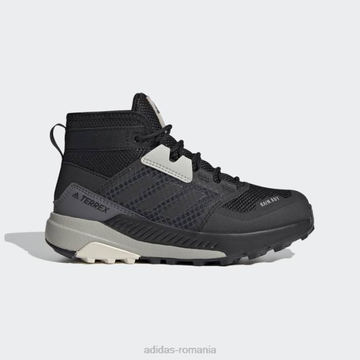 Adidas black terrex trailmaker mid rain.rdy pantofi de drumeție copii negru/aluminiu 2JBN17663