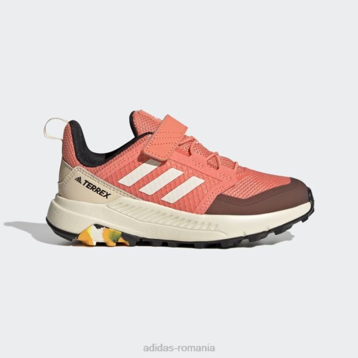 Adidas pantofi de drumeție coral terrex trailmaker copii coral/alb/auriu 2JBN17926