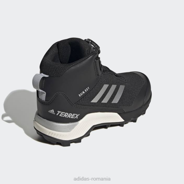 Adidas pantofi de drumeție negri terrex winter mid boa copii negru argintiu 2JBN17944