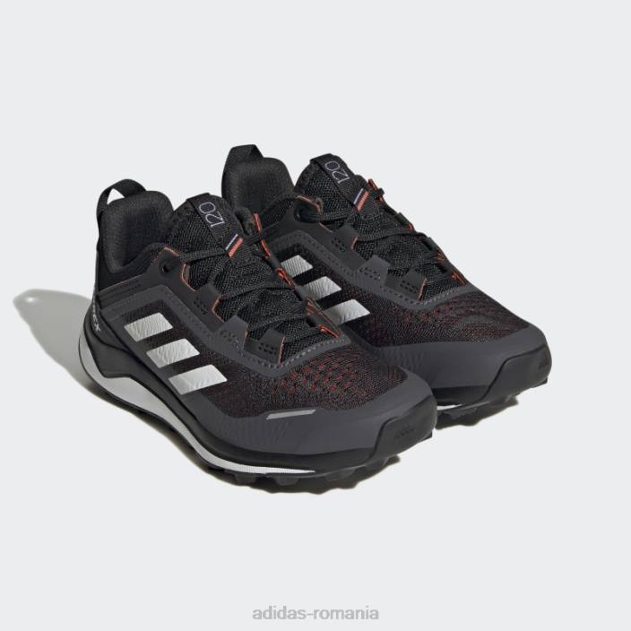 Adidas pantofi negri terrex agravic flow trail running copii negru/alb/rosu 2JBN17770
