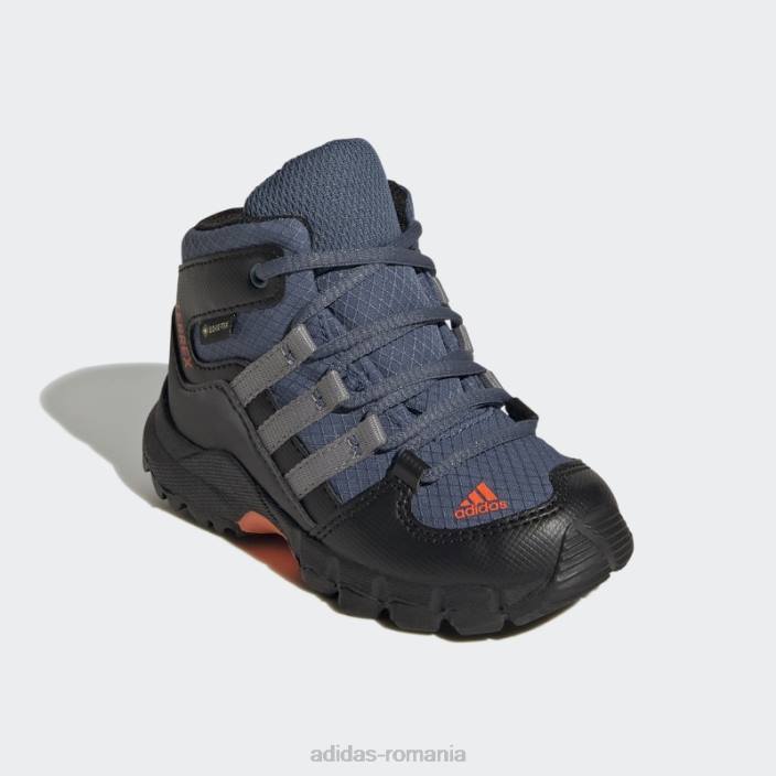 Adidas pantofi terrex mid gtx otel copii otel/gri/portocaliu 2JBN17948