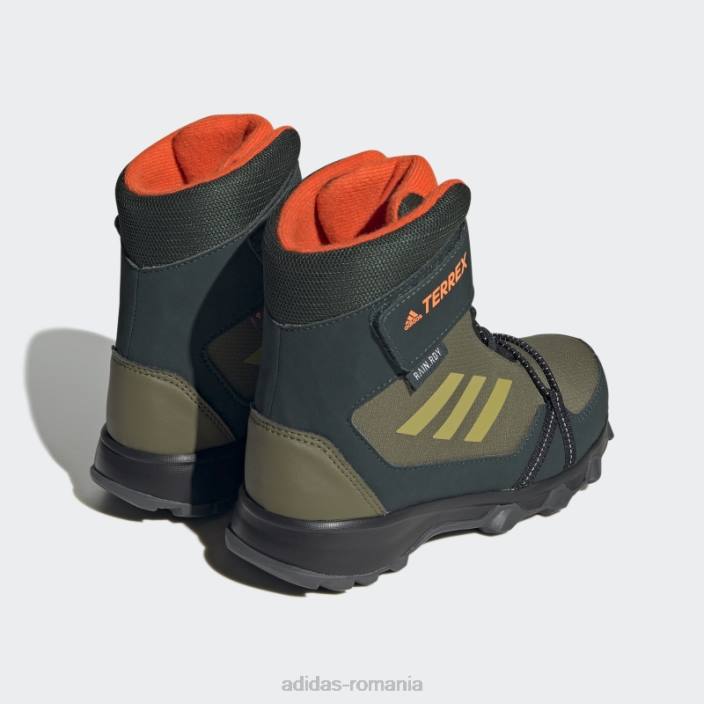 Adidas terrex snow cf cp cw pantofi olive copii măsline/portocale 2JBN17834