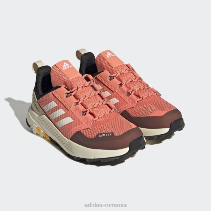 Adidas terrex trailmaker rain.rdy pantofi de drumeție coral copii coral/alb/auriu 2JBN17839
