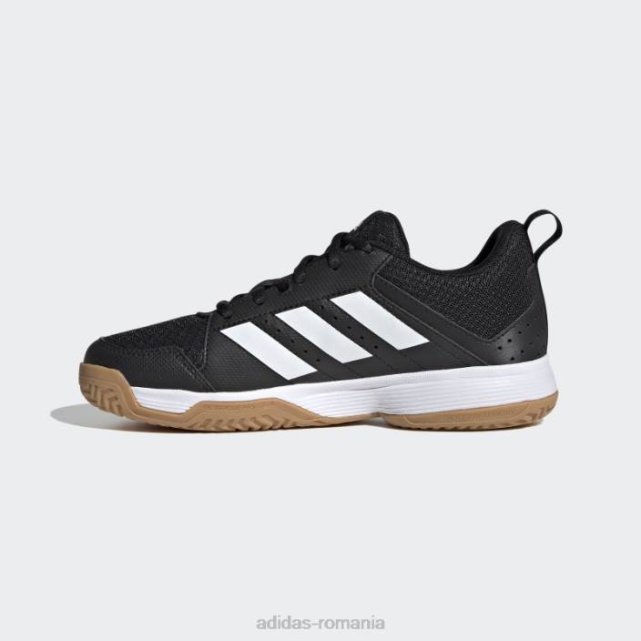 Adidas pantofi de interior ligra 7 negri copii alb negru 2JBN17867