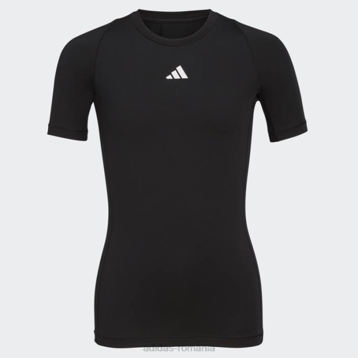 Adidas top techfit cu maneca scurta negru adidas copii negru 2JBN24984
