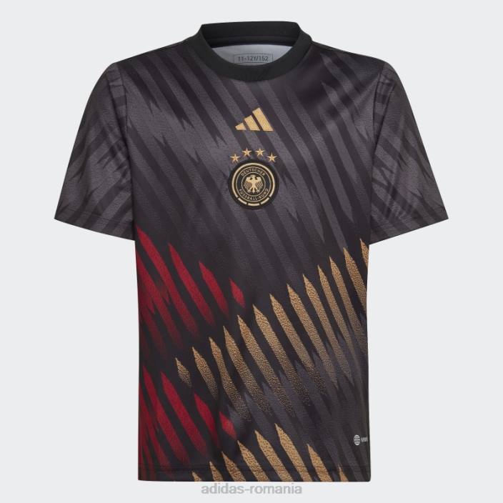 Adidas tricou negru germania 22 pre-meci adidas copii negru/gri/roșu victorie/st tan 2JBN24957
