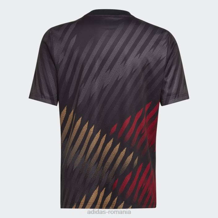 Adidas tricou negru germania 22 pre-meci adidas copii negru/gri/roșu victorie/st tan 2JBN24957