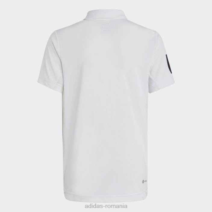 Adidas tricou polo alb club tenis 3 dungi copii alb 2JBN25013