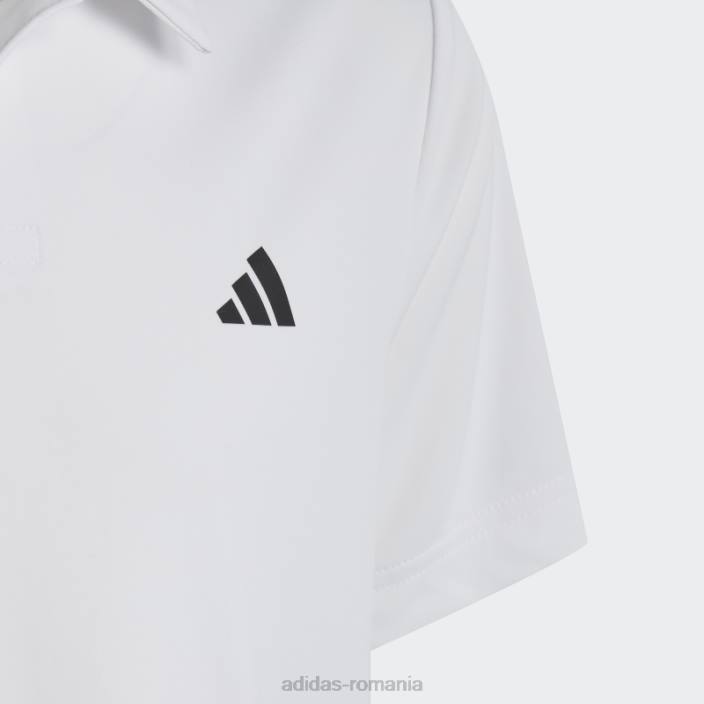 Adidas tricou polo alb club tenis 3 dungi copii alb 2JBN25013
