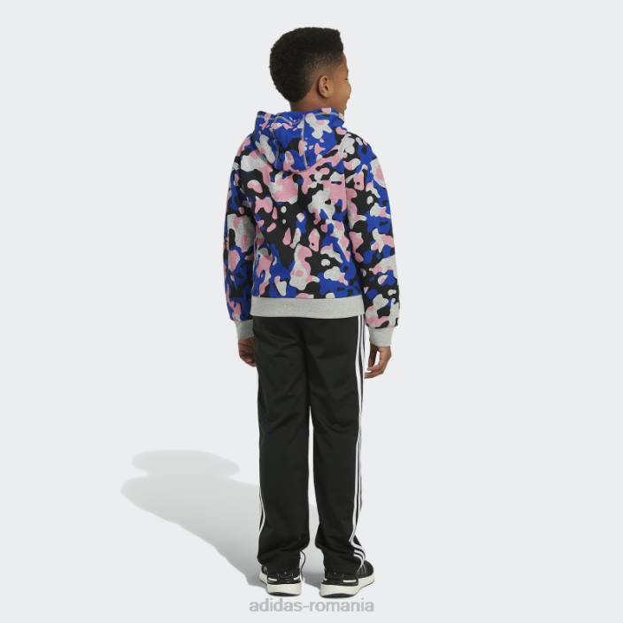 Adidas hanorac pulover cu imprimeu camo gri mediu adidas copii gri mediu 2JBN25140