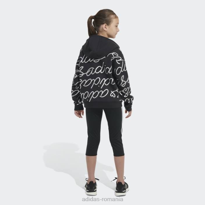 Adidas pulover negru adi script fleece adidas copii negru 2JBN25521
