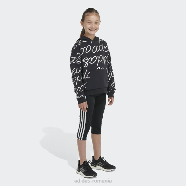 Adidas pulover negru adi script fleece adidas copii negru 2JBN25521