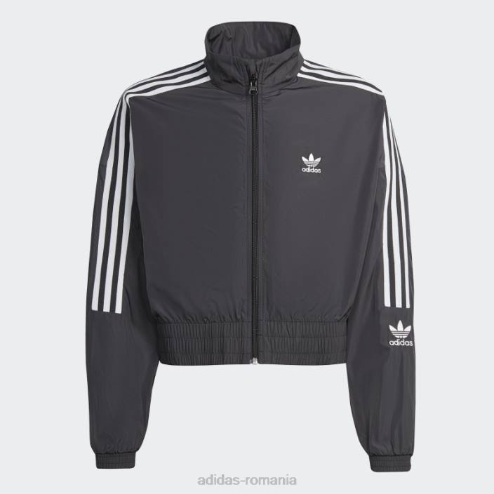 Adidas jachetă adicolor crop neagră copii negru 2JBN25406