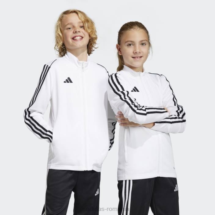 Adidas jachetă albă de antrenament liga tiro 23 copii alb 2JBN25031