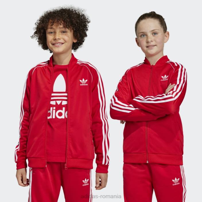 Adidas jachetă de sport scarlet adicolor sst adidas copii stacojiu 2JBN24981