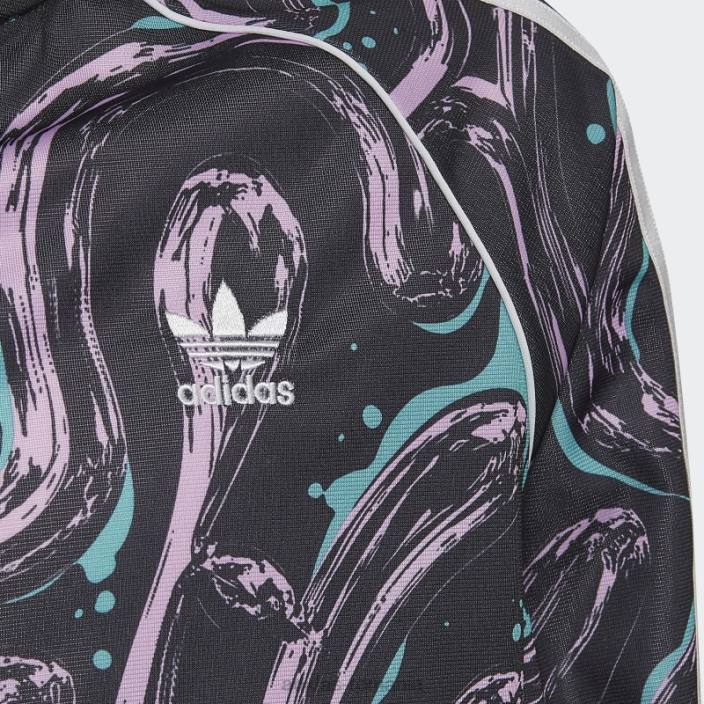 Adidas jachetă neagră din sst cu imprimeu peste tot copii papură neagră/liliac/mentă 2JBN25384