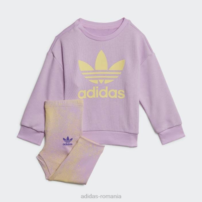 Adidas logo grafic lila echipaj set adidas copii liliac 2JBN25580