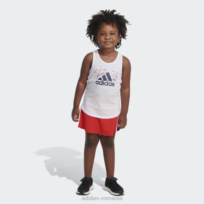Adidas set de pantaloni și pantaloni scurți alb adidas copii alb 2JBN25581