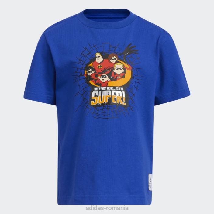 Adidas Incredibles tee bold blue copii albastru îndrăzneț 2JBN24985