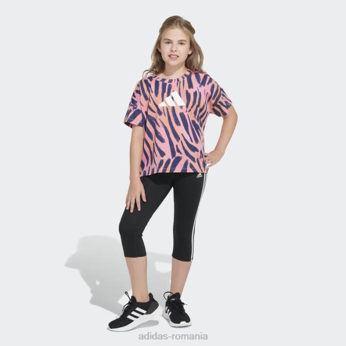 Adidas Tricou cu imprimeu cu logo roșu acid adidas copii roșu acid 2JBN25443