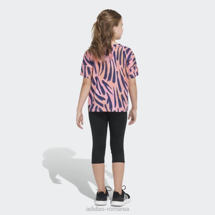 Adidas Tricou cu imprimeu cu logo roșu acid adidas copii roșu acid 2JBN25443