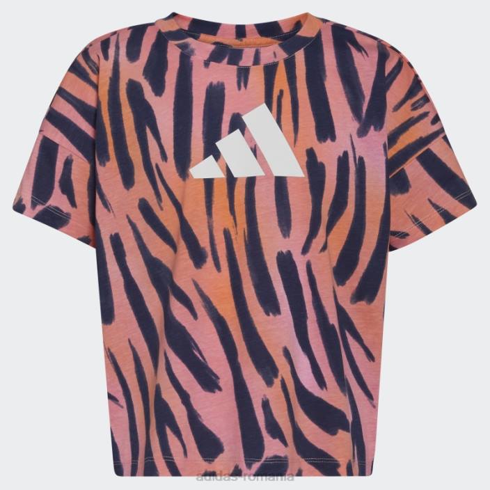 Adidas Tricou cu imprimeu cu logo roșu acid adidas copii roșu acid 2JBN25443