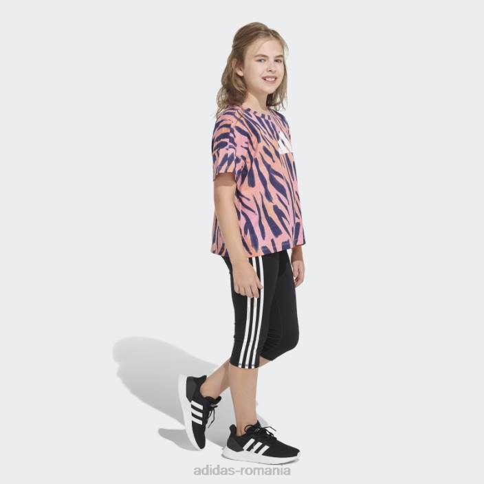 Adidas Tricou cu imprimeu cu logo roșu acid adidas copii roșu acid 2JBN25443