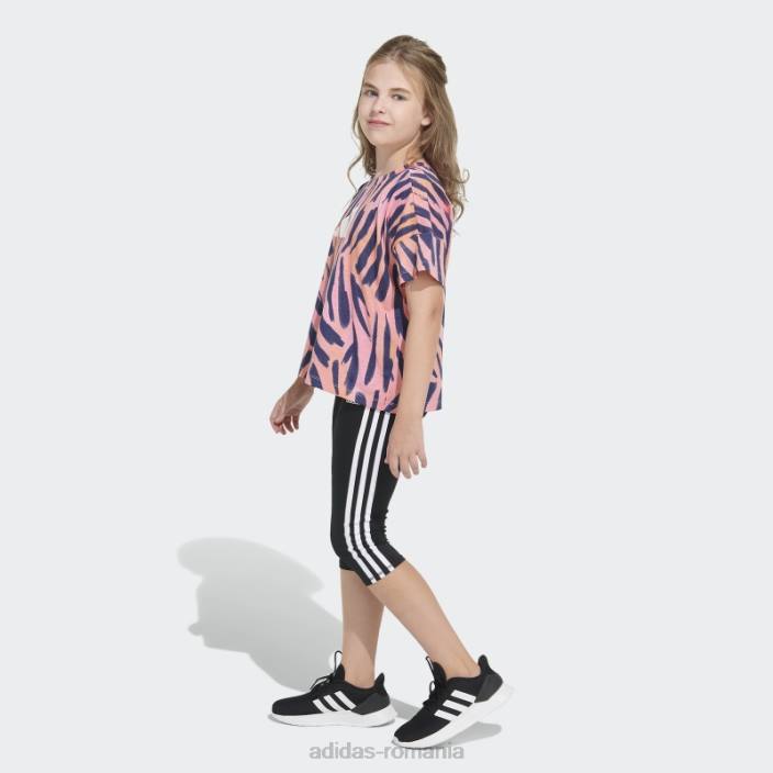 Adidas Tricou cu imprimeu cu logo roșu acid adidas copii roșu acid 2JBN25443