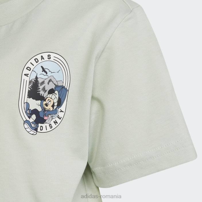 Adidas Tricou de modă Disney Mickey și prietenii verde copii verde 2JBN25009