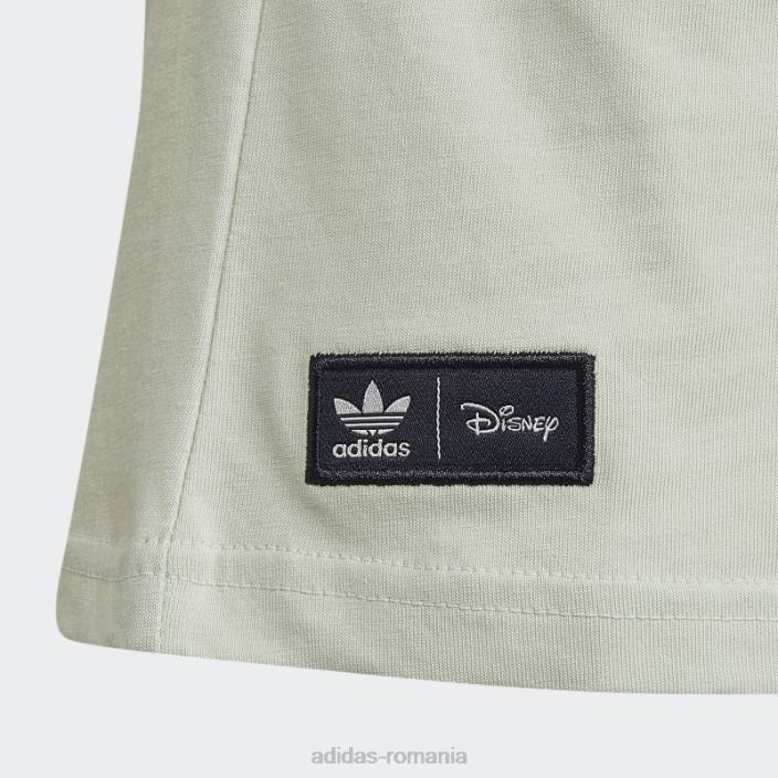 Adidas Tricou de modă Disney Mickey și prietenii verde copii verde 2JBN25009