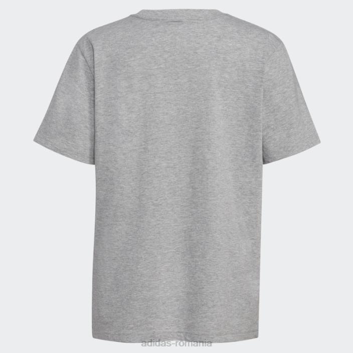 Adidas Tricou liniar sketchy heather gri mediu adidas copii gri mediu 2JBN25092
