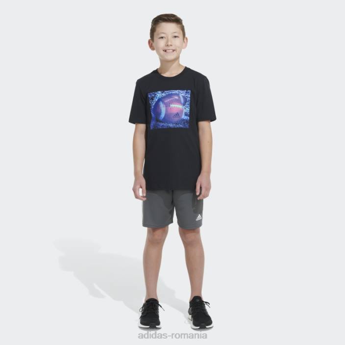Adidas black ss tee touchdown copii negru 2JBN25061