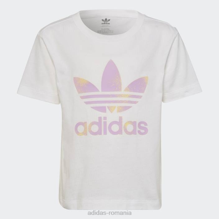 Adidas pantaloni scurți cu logo grafic și set de tricou adidas alb copii alb 2JBN25440