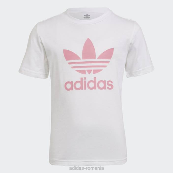 Adidas set pantaloni scurți și tricou adicolor alb copii alb/roz 2JBN24998