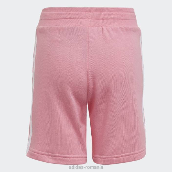 Adidas set pantaloni scurți și tricou adicolor alb copii alb/roz 2JBN24998