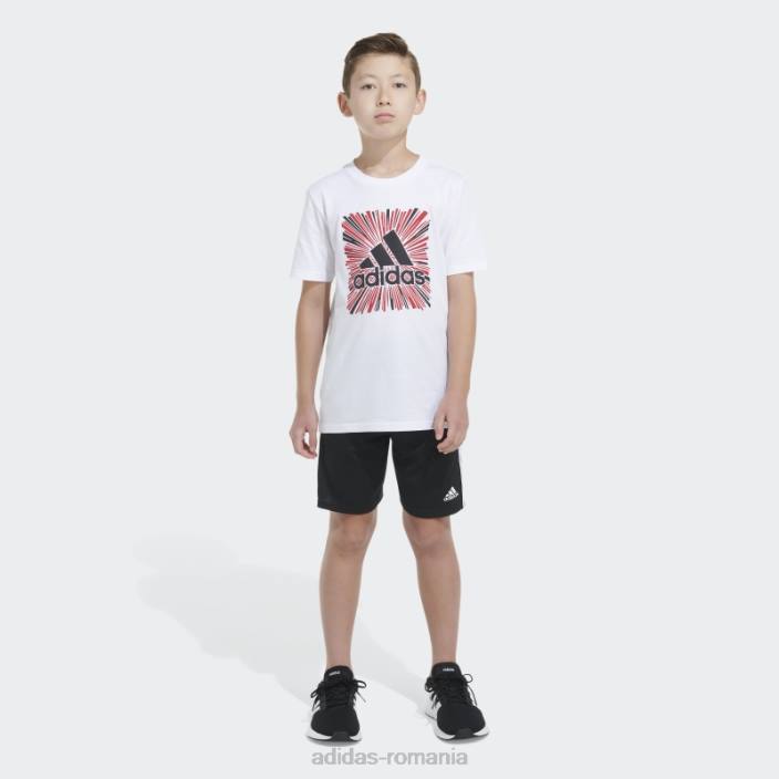 Adidas ss optimist sport tricou alb copii alb 2JBN25063