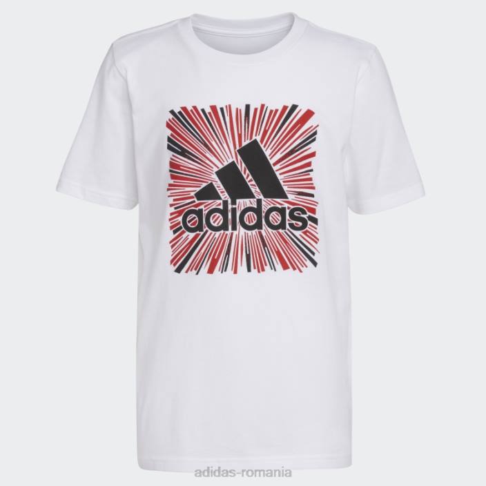 Adidas ss optimist sport tricou alb copii alb 2JBN25063