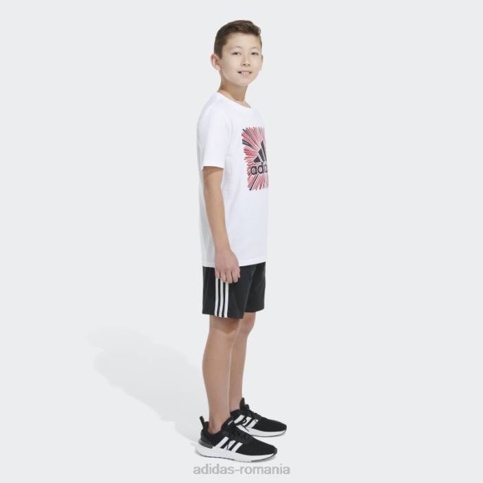 Adidas ss optimist sport tricou alb copii alb 2JBN25063
