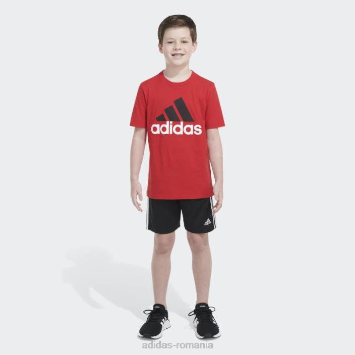 Adidas stacojiu ss tee two tone bos copii stacojiu 2JBN24946