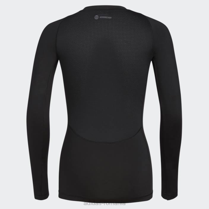 Adidas top techfit cu mânecă lungă negru adidas copii negru 2JBN25044