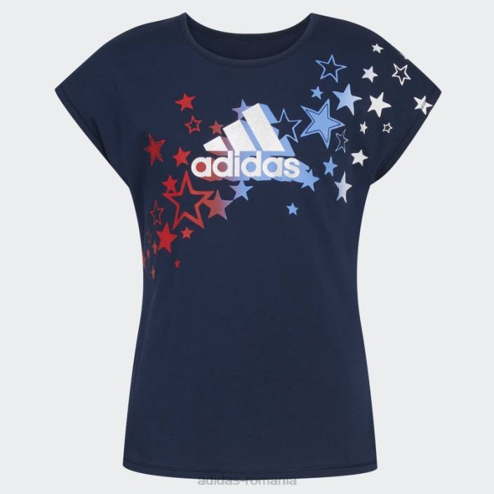 Adidas tricou adidas cu mânecă șapcă bleumarin copii marina 2JBN25437