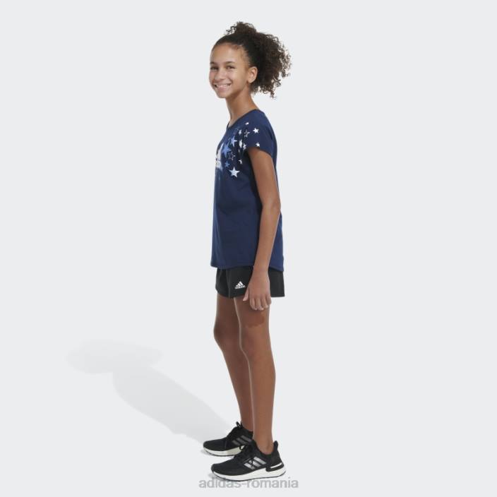 Adidas tricou adidas cu mânecă șapcă bleumarin copii marina 2JBN25437