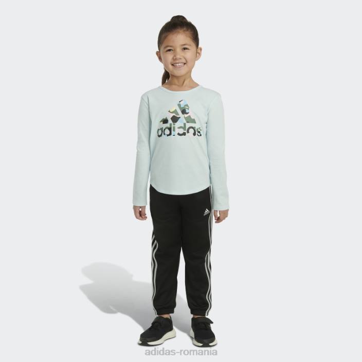 Adidas tricou adidas cu mânecă lungă și decolteu 23 albastru copii albastru 2JBN25431
