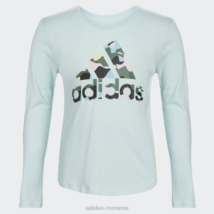 Adidas tricou adidas cu mânecă lungă și decolteu 23 albastru copii albastru 2JBN25431