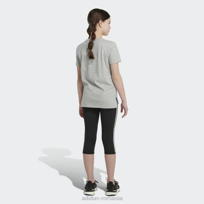 Adidas tricou adidas cu mânecă scurtă cu aerisire gri mediu copii gri mediu 2JBN25407
