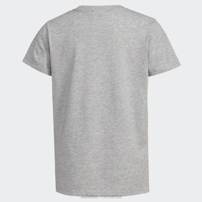 Adidas tricou adidas cu mânecă scurtă cu aerisire gri mediu copii gri mediu 2JBN25407