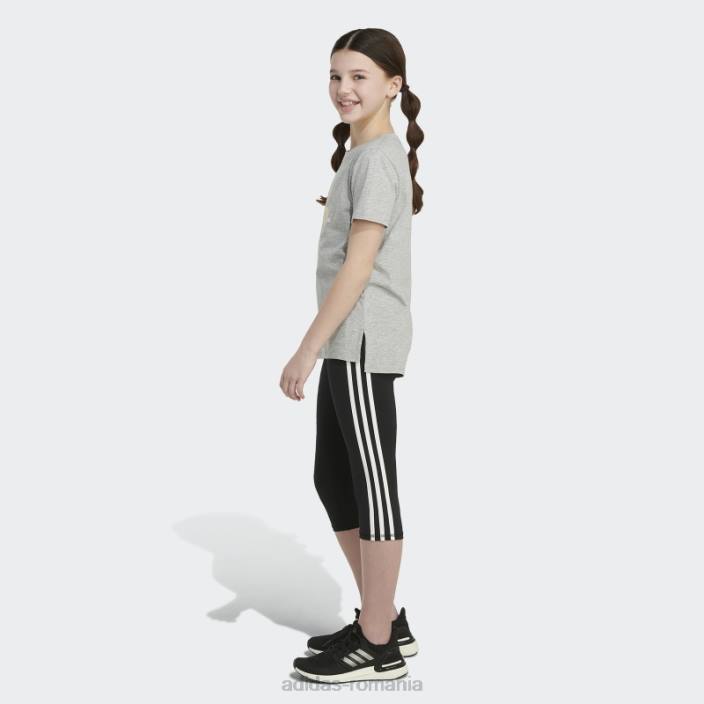 Adidas tricou adidas cu mânecă scurtă cu aerisire gri mediu copii gri mediu 2JBN25407