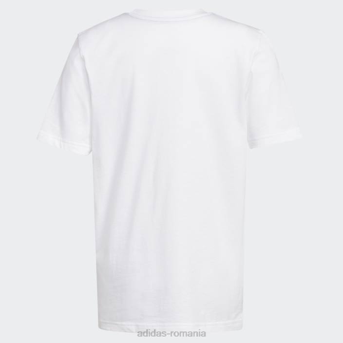 Adidas tricou alb cu logo ss camo copii alb 2JBN25025